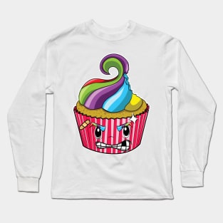 Angry Cupcake Long Sleeve T-Shirt